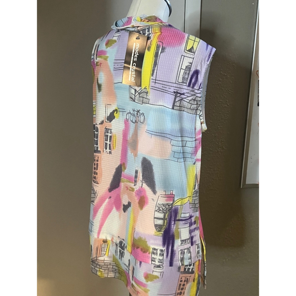 nwt womens dressy cowl neck tee blouse by modes crystal size small through xl - Picture 11 of 14